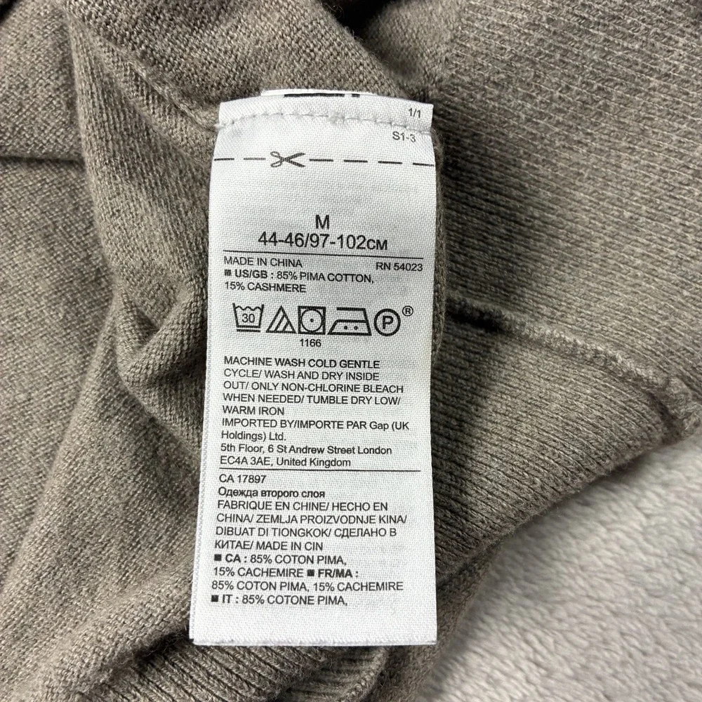Banana Republic Cotton Cashmere Lightweight Hoodie Sweater Brown Men M Heritage